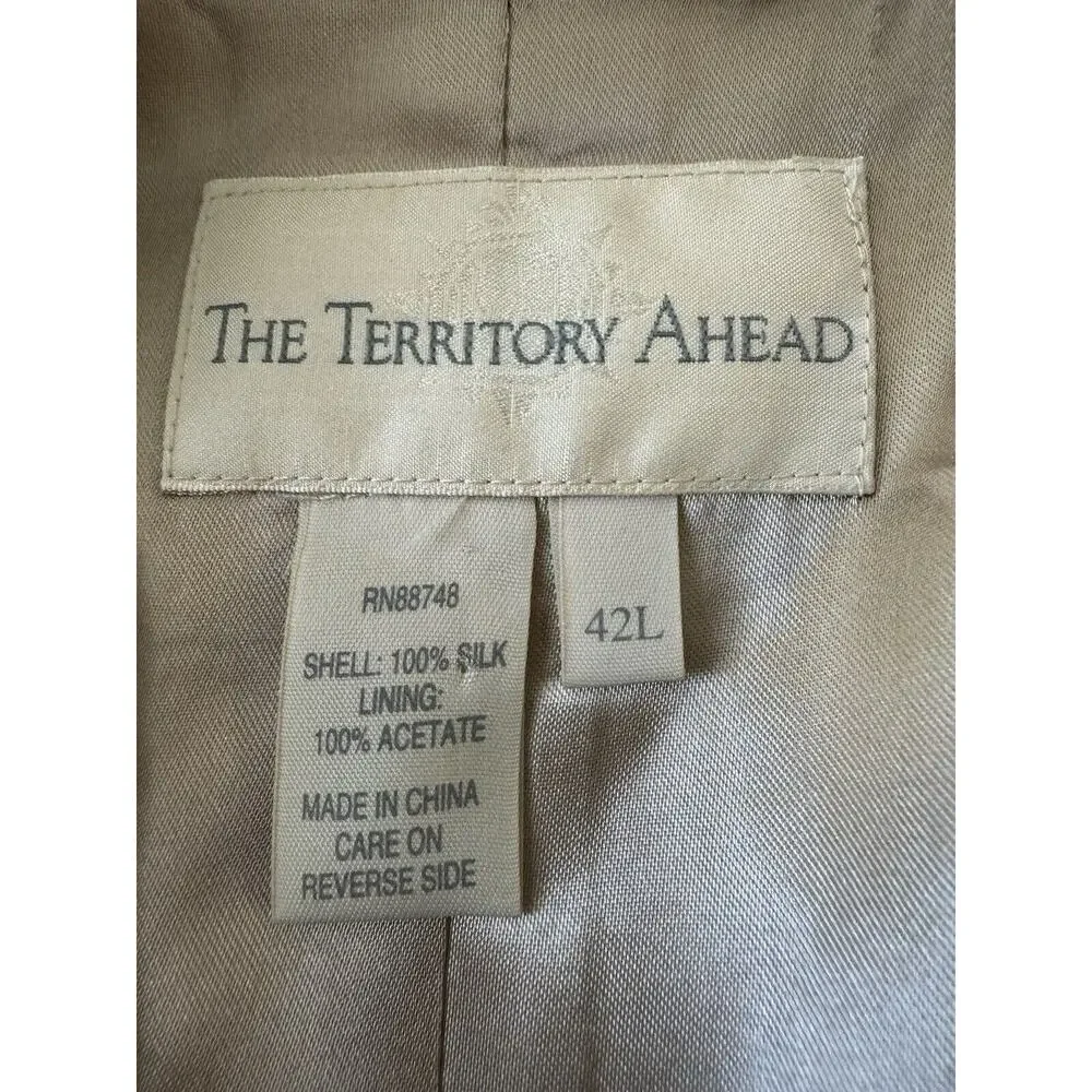 Territory Ahead 100% Silk Loose Knit Weave Blazer‎ Sport Coat Men's Size 42L